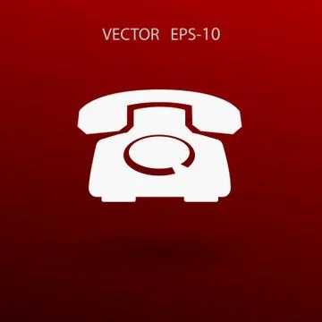Flat icon of a phone. vector illustration Stock Illustration