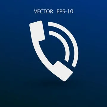 Flat icon of a phone. vector illustration Stock Illustration