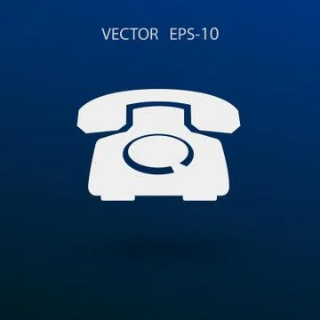 Flat icon of a phone. vector illustration Stock Illustration
