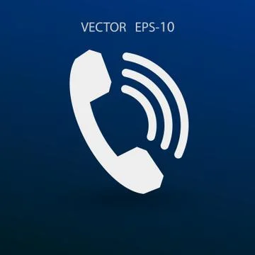 Flat icon of a phone. vector illustration Stock Illustration