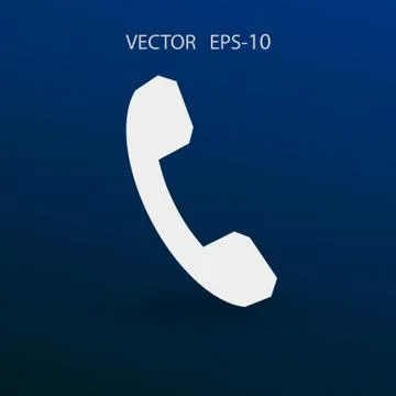 Flat icon of a phone. vector illustration Stock Illustration