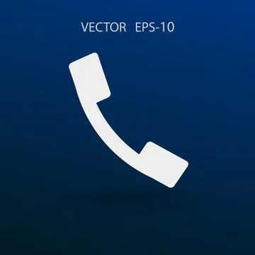 Flat icon of a phone. vector illustration Stock Illustration