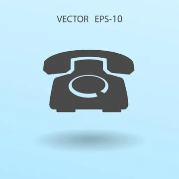 Flat icon of a phone. vector illustration Stock Illustration