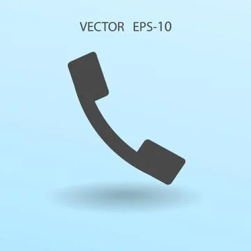 Flat icon of a phone. vector illustration Stock Illustration