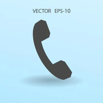 Flat icon of a phone. vector illustration Stock Illustration