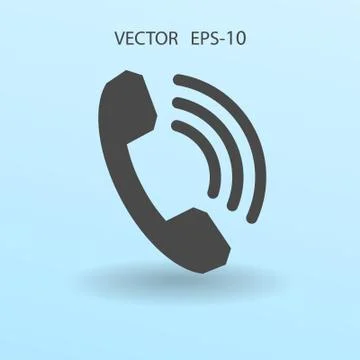 Flat icon of a phone. vector illustration Stock Illustration