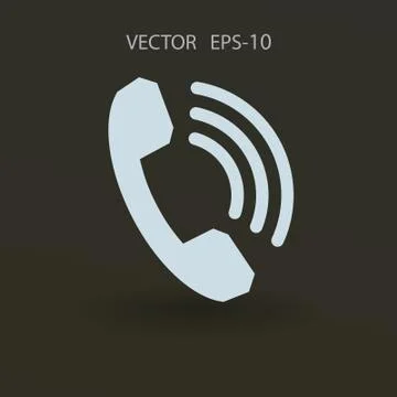Flat icon of a phone. vector illustration Stock Illustration