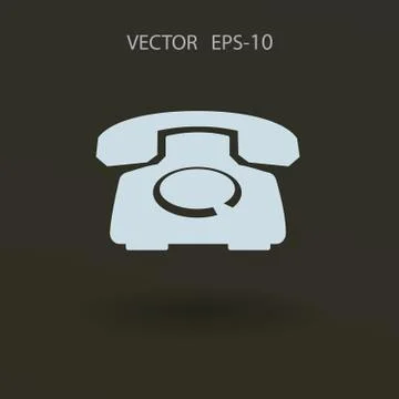 Flat icon of a phone. vector illustration Stock Illustration