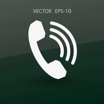 Flat icon of a phone. vector illustration Stock Illustration