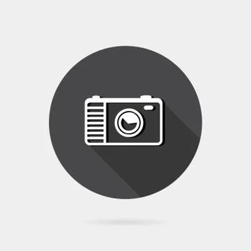 Flat icon photo or camera Stock Illustration
