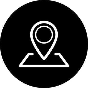 Flat icon of pin as a concept of place location Stock Illustration