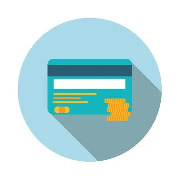 Flat icon plastic card Stock Illustration