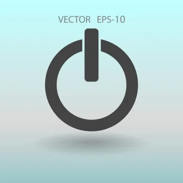 Flat icon of power. vector illustration Stock Illustration