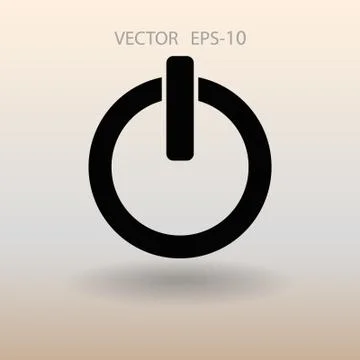 Flat icon of power. vector illustration Stock Illustration