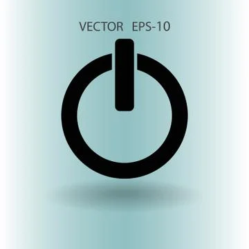 Flat icon of power. vector illustration Stock Illustration
