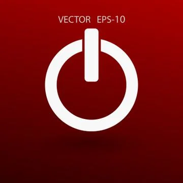 Flat icon of power. vector illustration Stock Illustration
