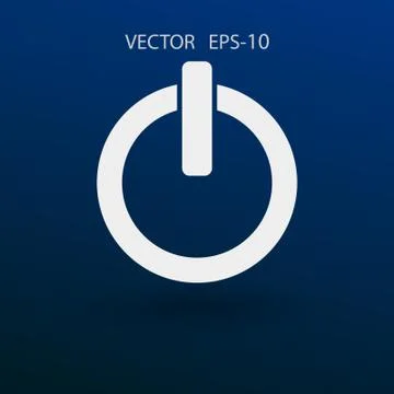 Flat icon of power. vector illustration Illustrazione stock