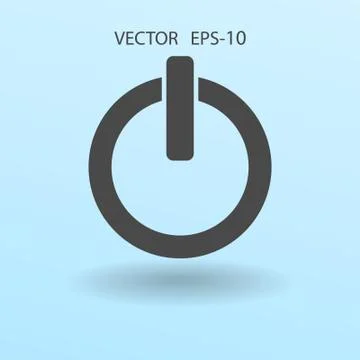 Flat icon of power. vector illustration Stock Illustration