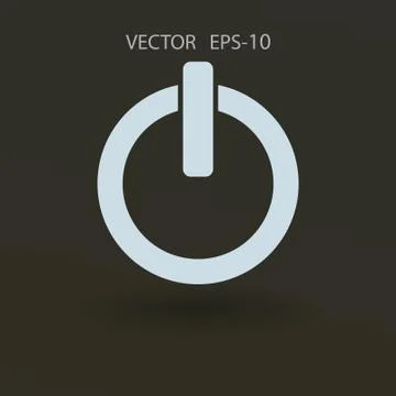 Flat icon of power. vector illustration Stock Illustration