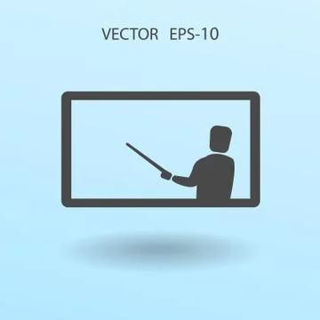 Flat  icon of presentation. vector illustration Stock Illustration