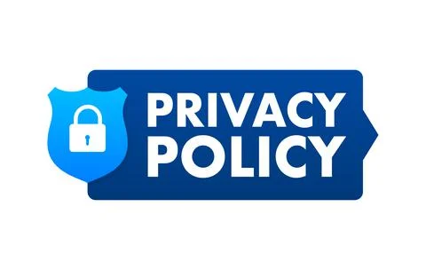 Flat icon with privacy policy. Isometric vector illustration Stockillustratie