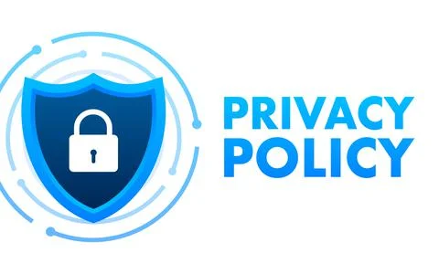 Flat icon with privacy policy. Isometric vector illustration Stockillustratie
