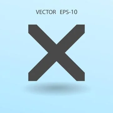 Flat  icon of prohibit. vector illustration Stock Illustration