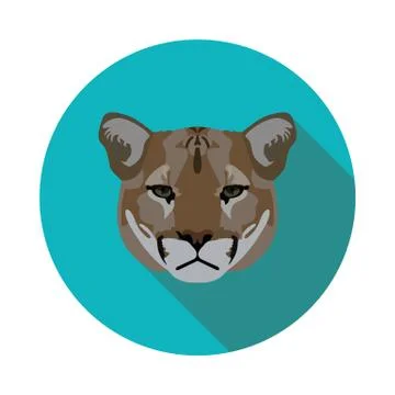 Flat icon Puma Stock Illustration