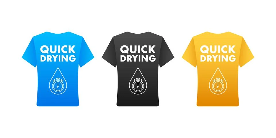 Flat icon with quick drying. Logo symbol. Vector illustration Stock Illustration