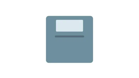 Flat icon of a red and yellow box, featuring a simple design with bold colors Stock Footage 332984072