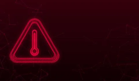 Flat icon with red high temperature. Flat blue icon. Fire, flame. Stock Illustration