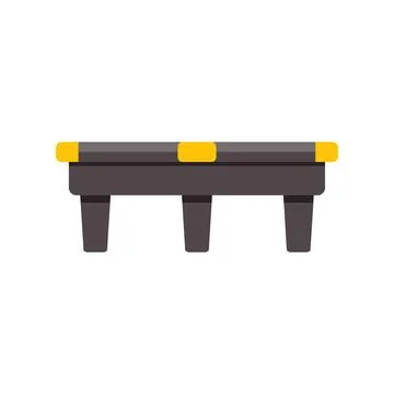 Flat icon representing a trampoline for playground activity Stock Illustration