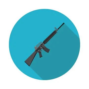 Flat icon rifle m16 Stock Illustration