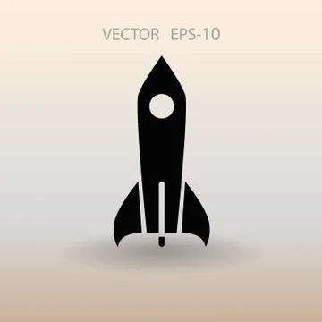 Flat  icon of rocket. vector illustration 스톡 일러스트