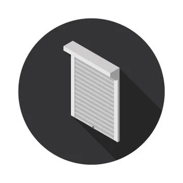 Flat icon roller shutter Stock Illustration