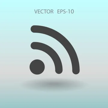 Flat icon of rss. vector illustration Stock Illustration
