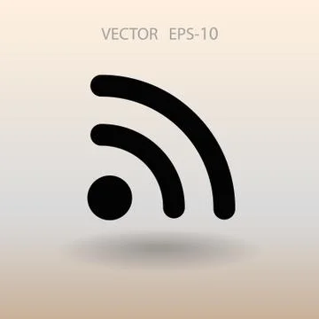 Flat icon of rss. vector illustration Stock Illustration