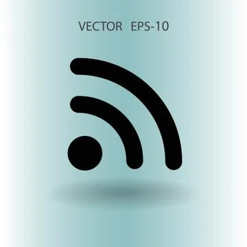 Flat icon of rss. vector illustration Stock Illustration