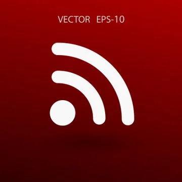Flat icon of rss. vector illustration Stock Illustration