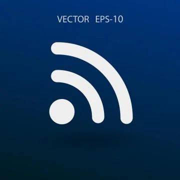 Flat icon of rss. vector illustration 스톡 일러스트