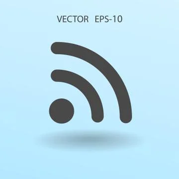 Flat icon of rss. vector illustration Ilustração Stock