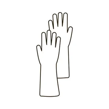 Flat icon of rubber glove Illustrazione stock