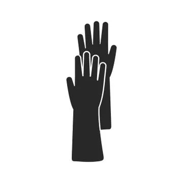 Flat icon of rubber glove Illustrazione stock