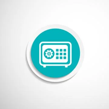 Flat icon safe lock finance bank security protection safety Stock Illustration