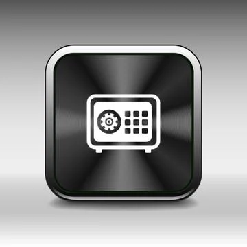 Flat icon safe lock finance bank security protection safety Stock Illustration