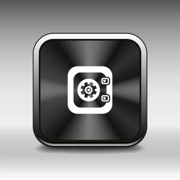 Flat icon safe lock finance bank security protection safety Stock Illustration