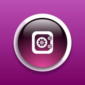 Flat icon safe lock finance bank security protection safety Stock Illustration