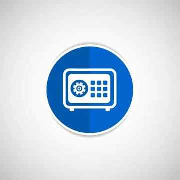 Flat icon safe lock finance bank security protection safety 스톡 일러스트