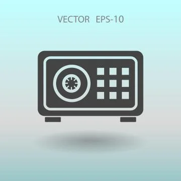 Flat icon of safe. vector illustration Illustrazione stock