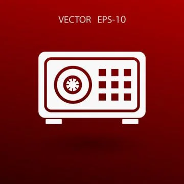 Flat icon of safe. vector illustration Stock Illustration